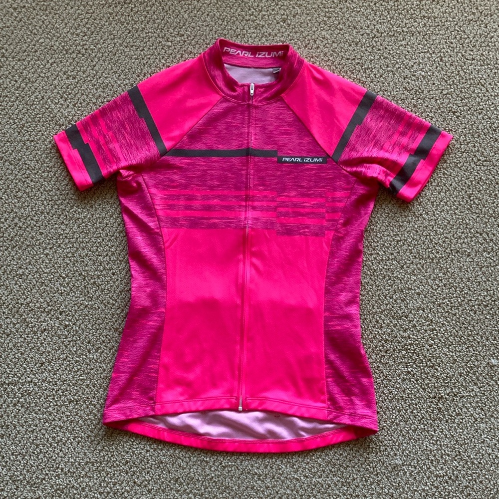 NEW Pearl Izumi Short Sleeve Cycling Jersey Select Hot Pink with Pockets NWOT